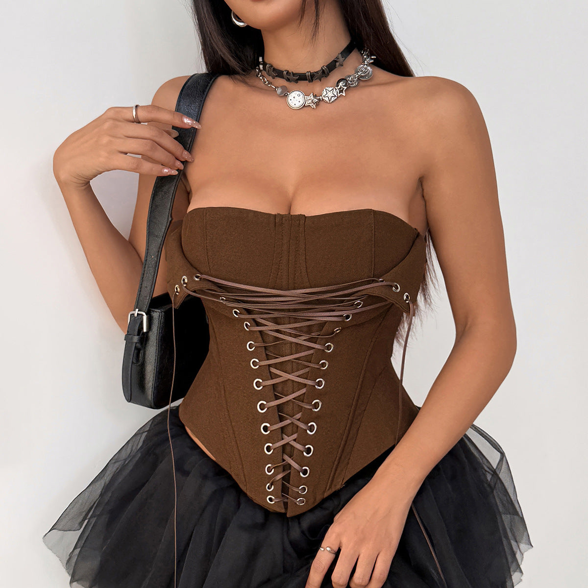 Spicy girl fishbone-style corset